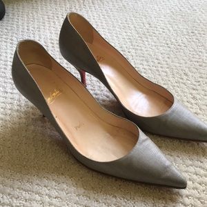 Gorgeous Christian Louboutin linen heels
